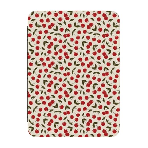 Casely 7" Kindle Case Cherry on Top Lightweight Vegan Leather - Auto Sleep Function - Compatible with Kindle Colorsoft and Paperwhite (12th Generation 2024 Models)