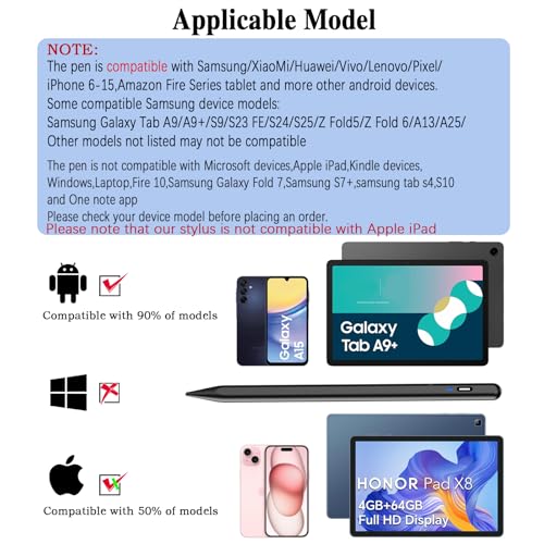 Luntak 6.5 inches Stylus Pen Model 11-A for Android and iOS Devices - Black