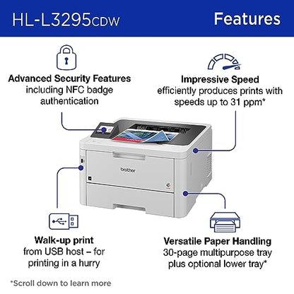 Brother HLL3295CDW Laser Color Printer 2400 x 600 dpi Duplex 31 ppm All-In-One