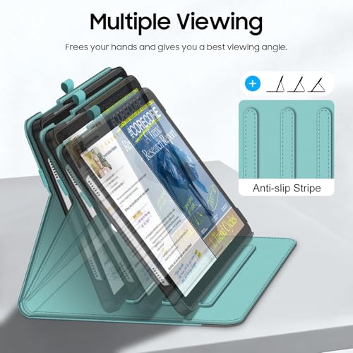 FINTIE Case for Samsung Galaxy Tab A11 Plus 11-Inch 2025/ A9 Plus 11-Inch 2023, Model Number ESBJ007, Solid Turquoise, Multi-Angle Viewing, Auto Sleep/Wake