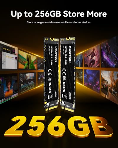 KOOTION 256GB M.2 NVMe PCIe 3.0 Internal Solid State Drive Model 92f69a6d-b16f-407e-83f8-3b946fa61257