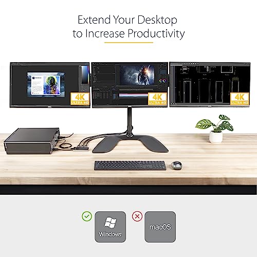 StarTech.com 3-Port DisplayPort 1.4 Splitter MST Hub, Model MST14DP123DP, Black