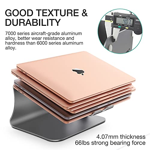 Bestand 9.44x8.85x5.51 inch Laptop Stand lo2ggggrey Ergonomic Gray Aluminum