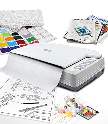 Plustek 15.75"D x 24.53"W x 5.51"H OpticPro A320E Image Scanner USB 800 DPI