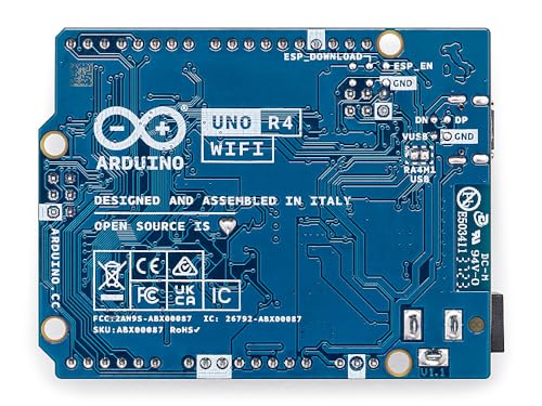 Arduino UNO R4 WiFi ABX00087 - Dual-Core Renesas RA4M1 + ESP32-S3, USB-C, Wi-Fi & Bluetooth, for IoT Projects