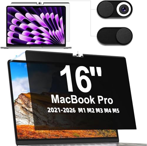 IPROKKO 16 Inch RM Model Anti-Glare Privacy Screen Filter for MacBook Pro (2021-2026)