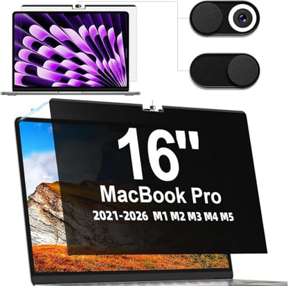 IPROKKO 16 Inch RM Model Anti-Glare Privacy Screen Filter for MacBook Pro (2021-2026)