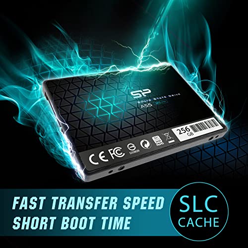 SP Silicon Power 256GB SU256GBSS3A55S25AH SATA III 2.5" Internal Solid State Drive
