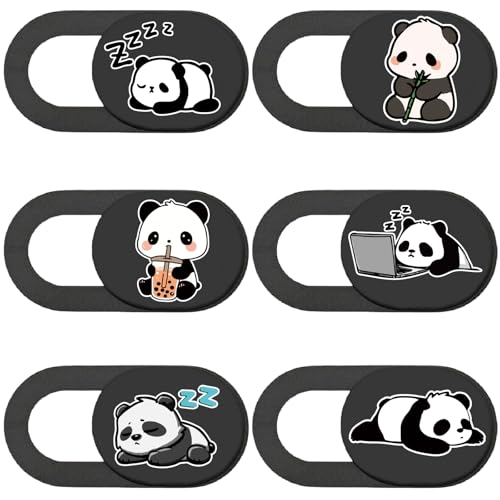 PRESSINART 6 Count Webcam Camera Covers Plastic Privacy Guards 0.71D x 0.35W x 0.04H Inches
