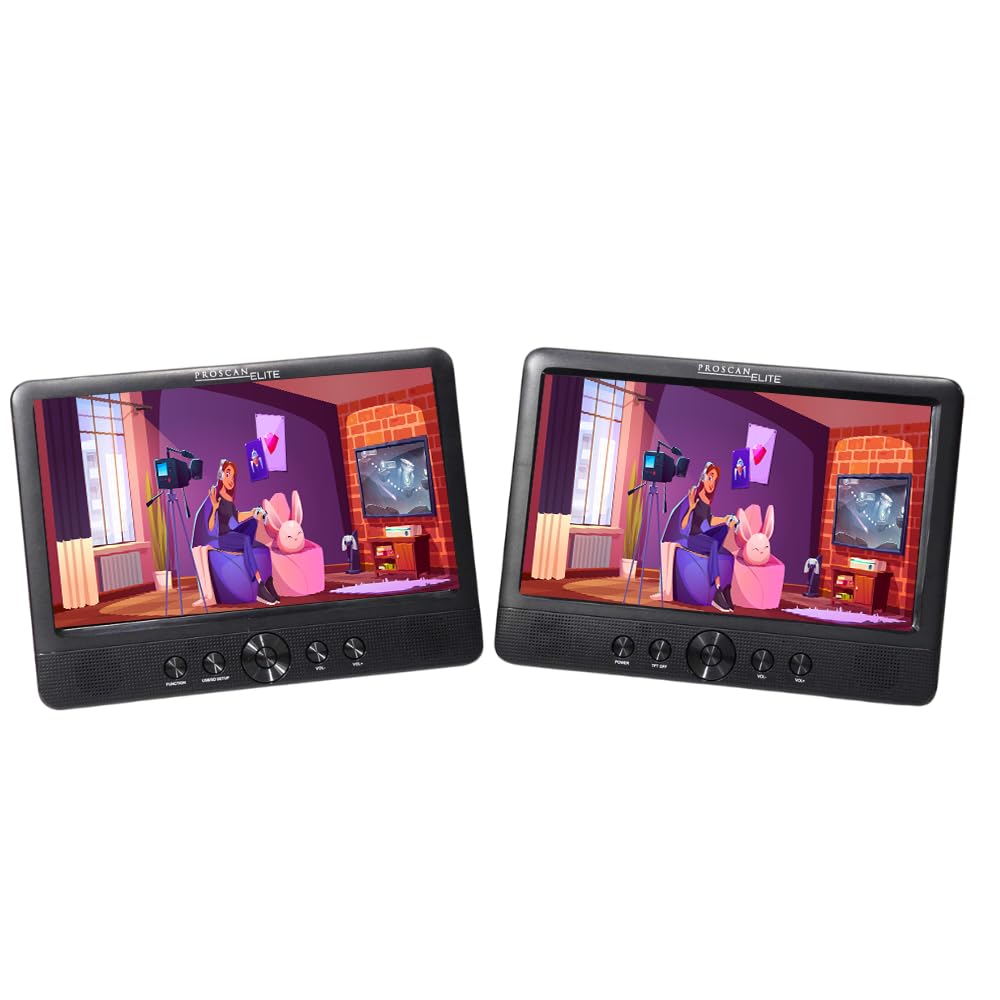 PROSCAN 10.1" PEDVD1082 1024x600 DVD Player Portable Display Media Player