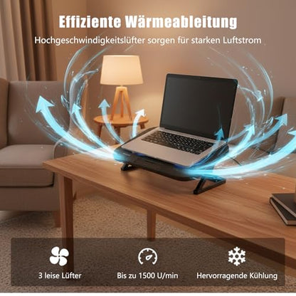 AISUNKUTECH 13.4" x 10.1" F3 Ultra Black Cooling Pad