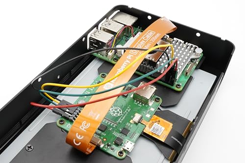 KKSB Aluminum Enclosure for Raspberry Pi 5 and 7-Inch Touchscreen with VESA Mounting Capability