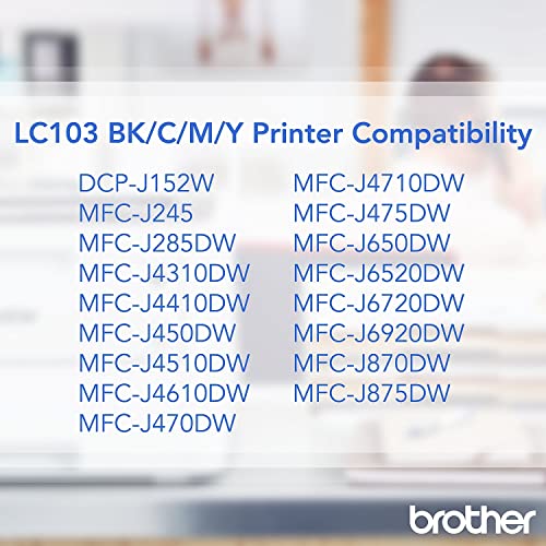Brother LC1033PKS Innobella High-Yield Ink, 600 Page Yield, Color (Cyan, Magenta, Yellow), 3 Cartridges per Pack