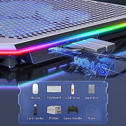 KYOLLY 16.7" x 11" Laptop Cooling Pad with 6 Fans