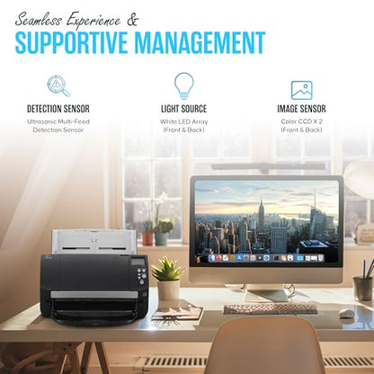 Fujitsu Fi-7160 Document Scanner 600 dpi 80-Sheet Capacity USB