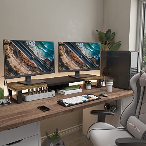 WESTREE 1 Count Computer Monitor Stand Riser Alloy Steel Polished Rustic Brown