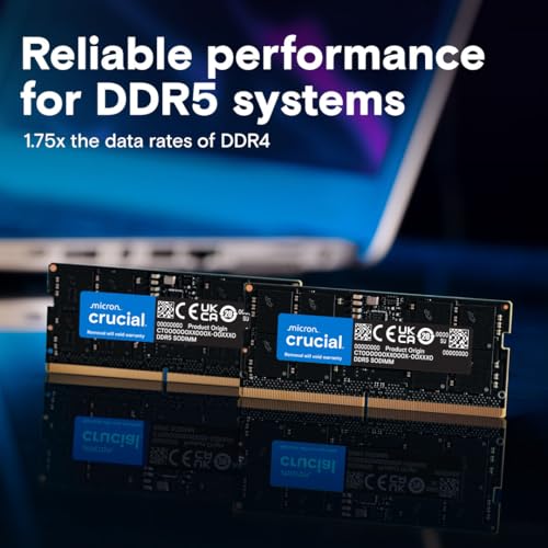 Crucial 32GB DDR5 SODIMM RAM CT2K16G56C46S5 5600MHz