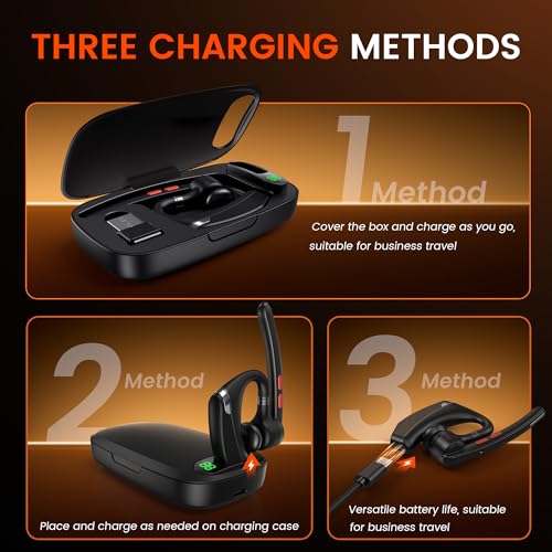 COMEXION G10 Bluetooth Headset V5.3 Wireless Noise Cancellation Earhook