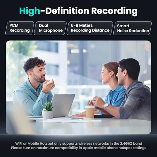 HUREWA 80GB M3 USB AI Voice Recorder with Inbuilt Microphone