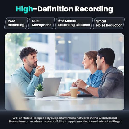 HUREWA 80GB M3 USB AI Voice Recorder with Inbuilt Microphone