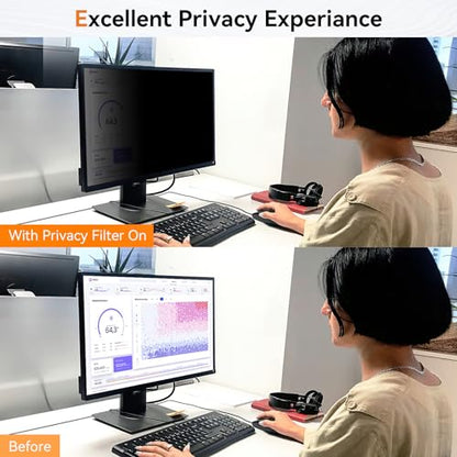 Mamol 24 Inch Computer Privacy Screen for 16:9 Aspect Ratio Anti-Glare Filter