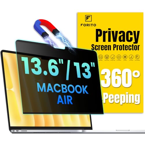 F FORITO 13.6 Inch A3449 A3240 A3113 A2681 Anti Blue Light Removable Privacy Screen Protector