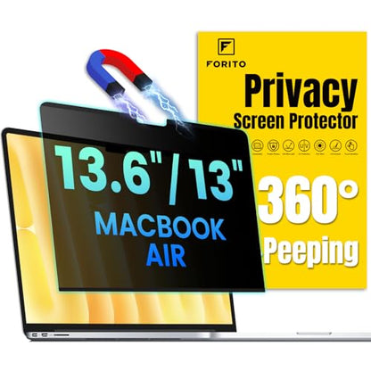 F FORITO 13.6 Inch A3449 A3240 A3113 A2681 Anti Blue Light Removable Privacy Screen Protector