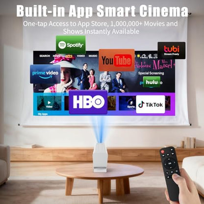 XENPONAD N6-2'' (ANDROID TV) 1280x720 260 ANSI Lumens LED Tabletop Mini Projector