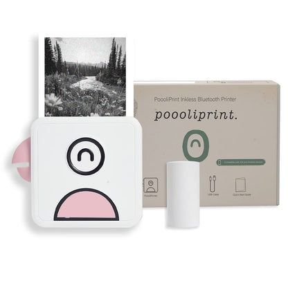 PoooliPrint 3.25" x 3.25" Model PPL1 Monochrome Thermal Pocket Printer 200 x 200 DPI
