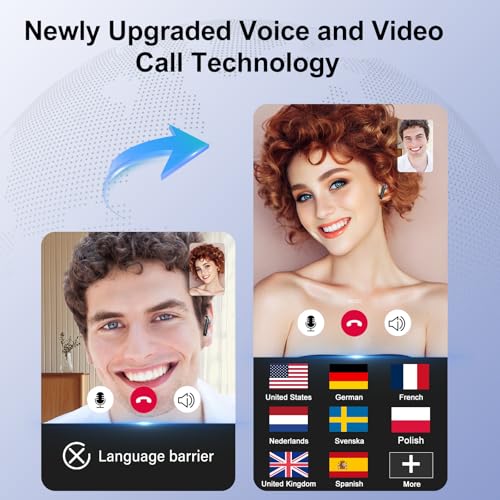 Niderson J51 Cables Wireless Earbuds Bluetooth 5.3 Language Translator Earbuds