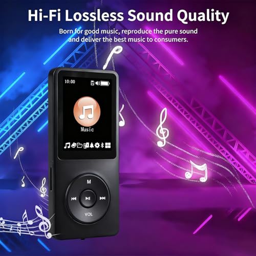 Hunmkno 128GB MP3 Player RGDFS1 Black Bluetooth Voice Recorder