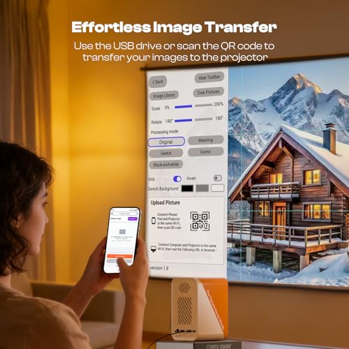 Caydo P1 Portable Projector P-004W 1280x720 4K Maximum 100" Display LED