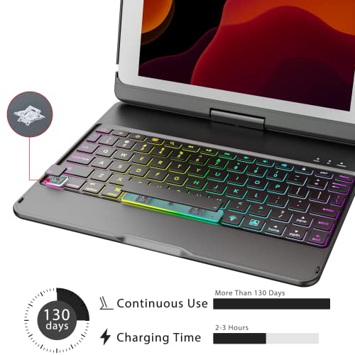 MMK 9.7" Case with Keyboard for iPad 5th Gen (A1822 A1823), iPad 6th Gen (A1954 A1893), iPad Air (A1474 A1475 A1476, A1566 A1567), iPad Pro (A1673 A1674 A1675) - Bluetooth, QWERTY, Backlit
