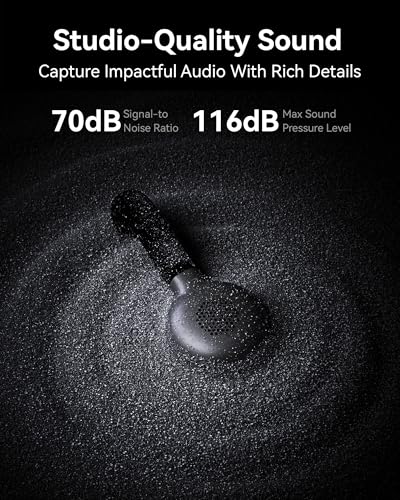Hollyland 3.93x0.79x1.06in LARK M2S Omnidirectional Wireless Lavalier Microphone for iPhone/Camera/Android/PC