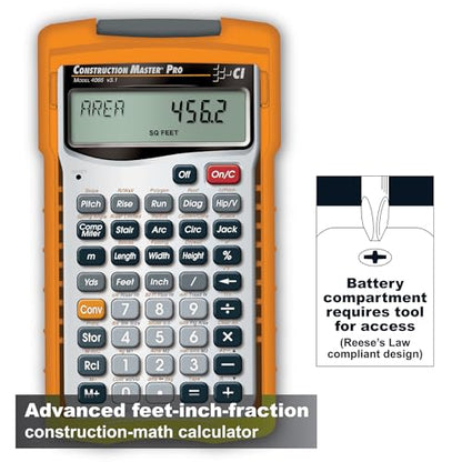 Calculated Industries 2.6" 4065 LCD Construction/Building Calculator