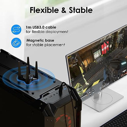 WAVLINK AX1800 USB WiFi Adapter WN693A5 USB 3.0 Dual Band 1800 Mbps Wireless Adapter for Windows 10/11
