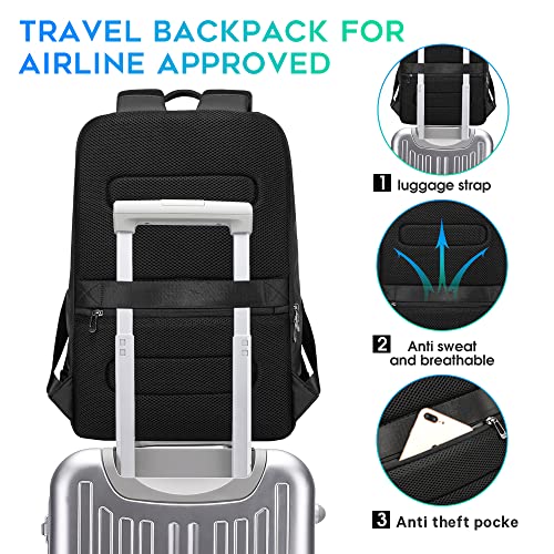 BANGE Large 2930 Laptop Backpack 15.6 Inch 3 Liters Waterproof Black