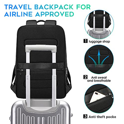 BANGE Large 2930 Laptop Backpack 15.6 Inch 3 Liters Waterproof Black