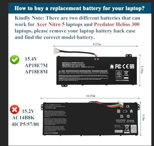Futurebatt AP18E7M 15.4V 58.75Wh Lithium Polymer Battery