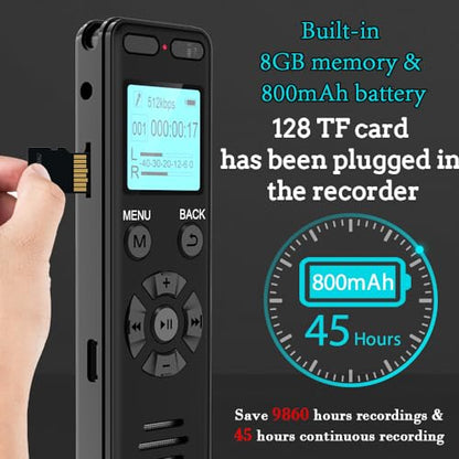 Aiworth 72GB Digital Voice Recorder Model E36 MP3 Audio Playback USB 2.0