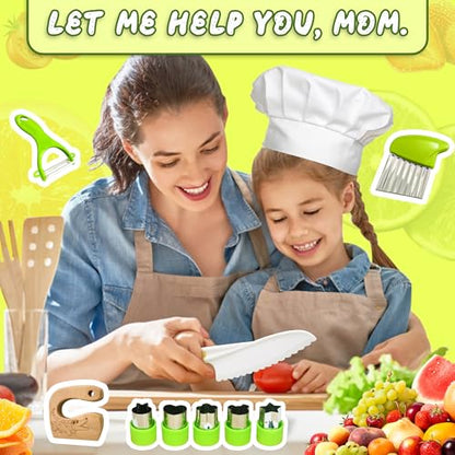 ZDCZ Child-Size ZDCZ KIDS KITCHEN SET 20 PCS Kitchen Set - Safe Cooking Tools for Ages 48-144 Months