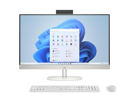 HP 27 inch AIO Desktop PC, FHD 1920x1080, Touchscreen, IPS, AMD Ryzen 5 7520U