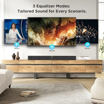 MZEIBO 31" tv soundbar Stereo 80W Soundbar Bluetooth 2.1 Home Theatre