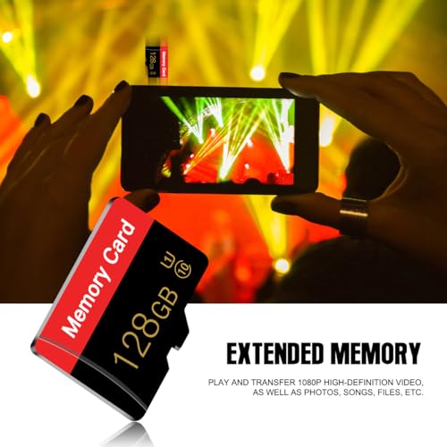 ESHAKHARE 128GB Micro TF Memory Card C10/U1/UHS-I/A1 Red 128GB*2