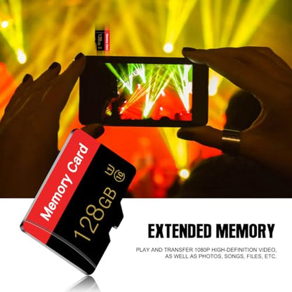 ESHAKHARE 128GB Micro TF Memory Card C10/U1/UHS-I/A1 Red 128GB*2