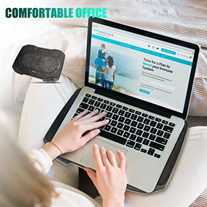 LIANGSTAR Laptop Cooling Pad 14.2" x 10.4" x 0.98" Metal 2 Fan Air Cooler