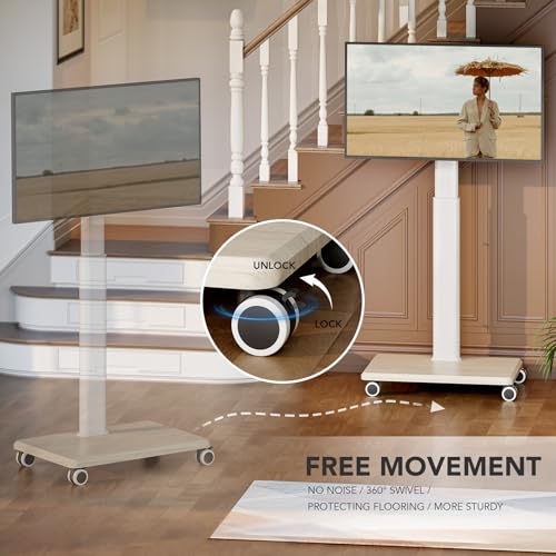 AX WABER 27-65 Inch AX1004TGM Floor Mount Swivel TV Stand