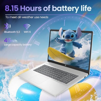 HP 17.3" Laptop 1920x1080 FHD IPS 6-Core Ryzen 5 7430 512GB SSD 20GB RAM