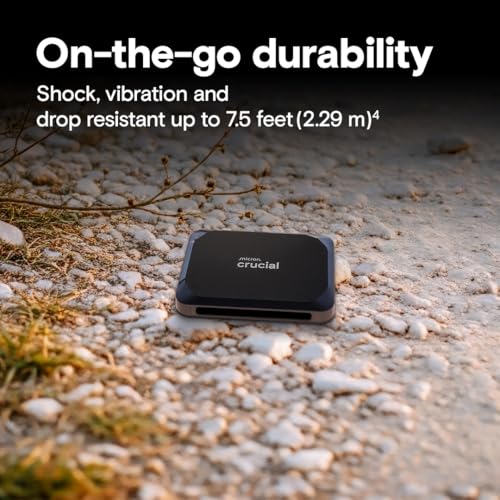 Crucial 2TB CT2000X9SSD902 Up to 1050 MB/s USB-C External SSD