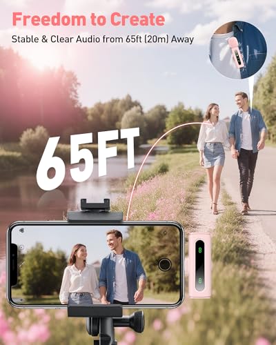 GoorDik Wireless Lavalier Microphone J3 USB Type-C Omnidirectional Microphone - Pink